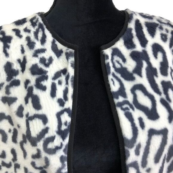 Lularoe Elegant Stella Leopard Print Faux Fur Jacket | Extra Small - Picture 4 of 9